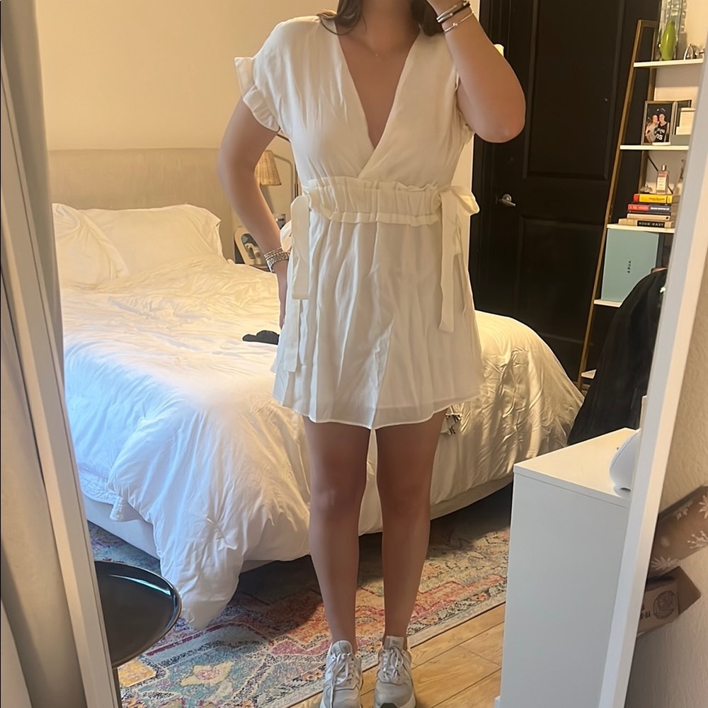 Zara White Wrap Dress